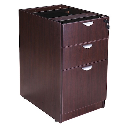 Boss Deluxe Pedestal-Full, Box/Box/File, 15.5"Wx22"D, Mocha N166-MOC