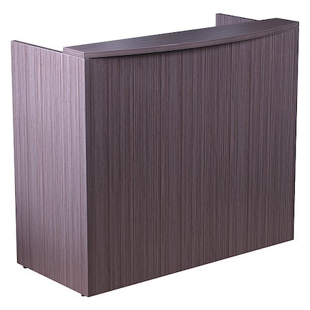 Boss Reception Desk Glazed Reception Desk, 48"Wx26"Dx41.5"H, D, 48" W X Driftwood N168-DW
