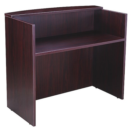 Boss Reception Desk, 71W X 30/36D X 42H, Mahogany N169-M