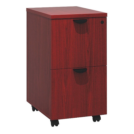 Boss Mobile Pedestal, File/File Mahogany, 16"x22"x29.5"H N149-M