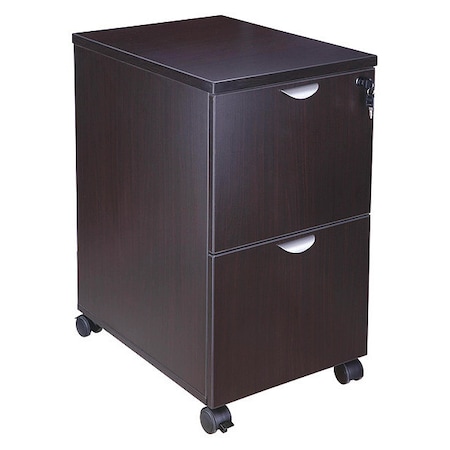 Boss Mobile Pedestal, File/File Mocha, 16"x22"x29.5"H N149-MOC
