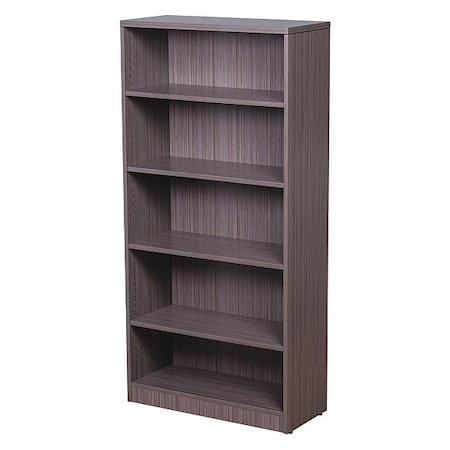 Boss Bookcase, 31"W X14"D X 65.5"H, Driftwood N158-DW