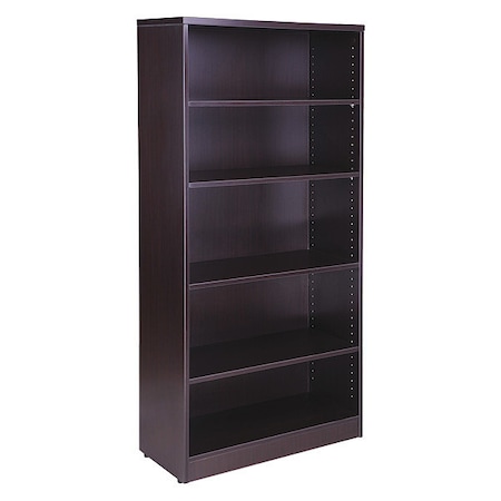 Boss Bookcase, 31"W X14"D X 65.5"H, Mocha N158-MOC