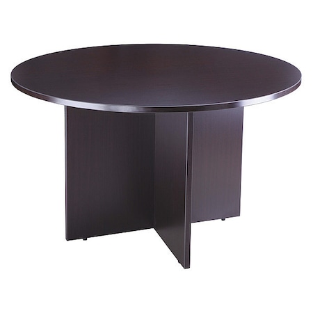 Boss Round Table, 47", Mocha N123-MOC