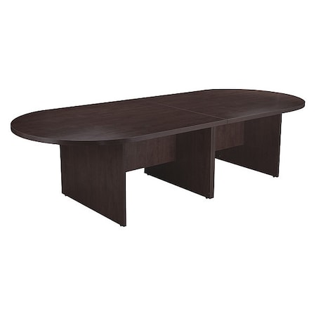 Boss Racetrack Race Track Conferenc Table, 10 ft., Mahoga, 29-1/2 in H, Laminated, Mocha N137-MOC