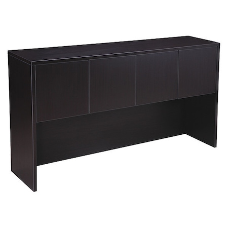 Boss Door Hutch, Four, 66", Mocha, 15 in D X 36 in H, 66 in W X Wood N140-MOC