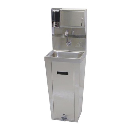 Advance Tabco Foot Pedal Valve Pedestal Base Sink w/Soap/Towel Disp 7-PS-95