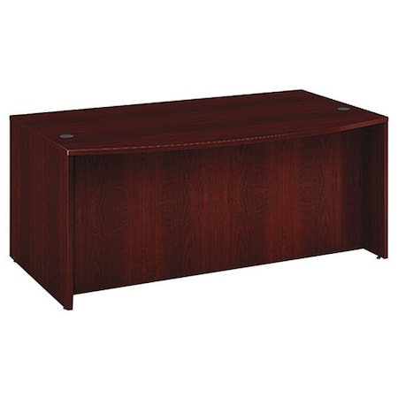 Boss Desk Shell Bow Front Desk Shell, Mahogany, 71"Wx36/41, 71" W X N189-M