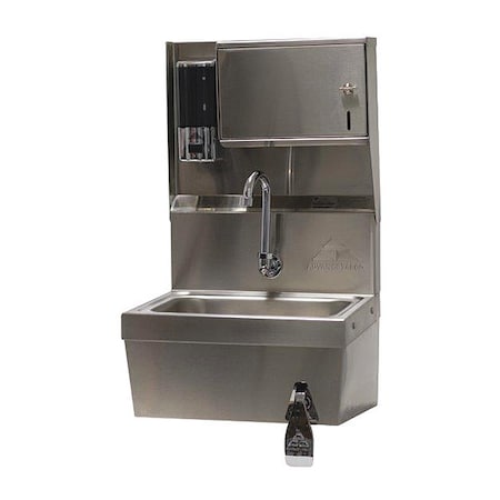 Advance Tabco Wall Mt Knee Valve Operated Handsink w/Soap/Towel Disp 7-PS-82