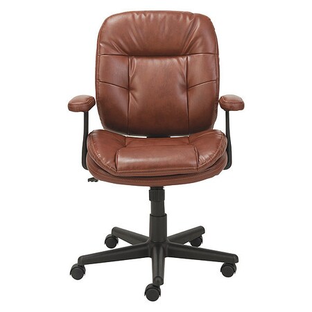 Oif Swivel/Tilt Leather Task Chair, Fixed T-B OIFST4859