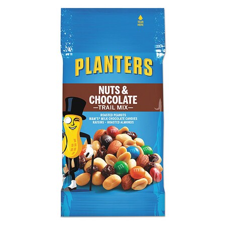 Planters Trail Mix, Nut and Chocolate, 2oz. Ba, PK72 GEN00270