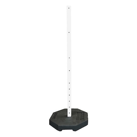 Plasticade Sign Base with Post, Rubber 30 lbs. 800-RB-30-60PK-KIT
