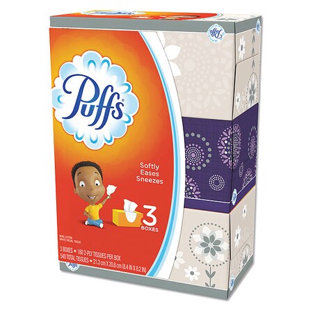 Puffs 2 Ply Facial Tissue, 180 Sheets PGC 87615
