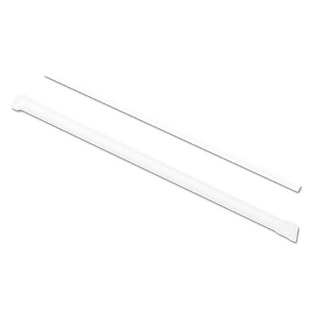 Gen Wrapped Jumbo Straws, 7 3/4", Trans, PK200 GENSTRAWWT