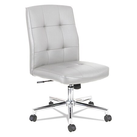 Alera Slimline Swivel/Tilt Task Chair, White with Chrome Base OIFNT4906