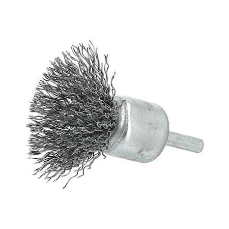 Zoro Select End Brush, 3"Dia., Carbon Steel Bristle 66254443244
