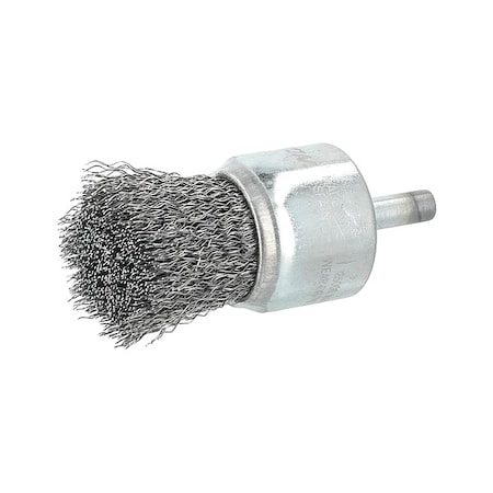 Zoro Select End Brush, 1"Dia., Carbon Steel Bristle 66254443248