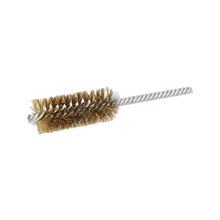 Zoro Select Tube Brush, Double Spiral, Brass, 1" Dia. 66254443241