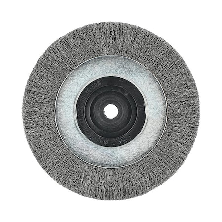 Zoro Select Wire Wheel Brush, Crimped, 6" Dia. 66254443255