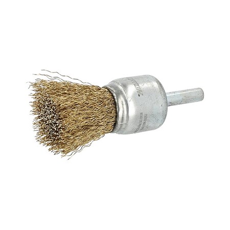 Zoro Select End Brush, 1"Dia., Brass Bristle 66254443236