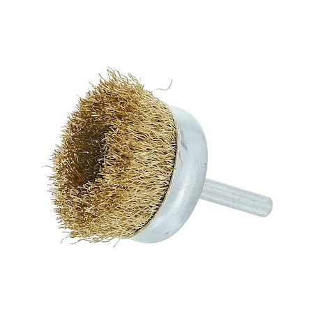 Zoro Select Cup Brush, 1 3/4"Dia., Brass Bristle 66254443239