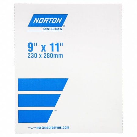 Norton Abrasives Sheet, Grit 400, 11" L, 9" W, PK25 66261100915