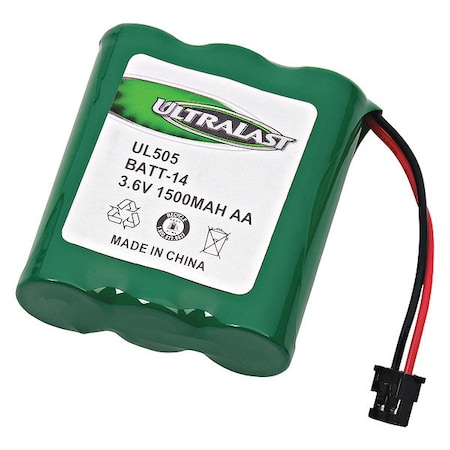 Ultralast Dantona Cordless Phone Battery - For Phone - Battery Rechargeable - 1500 mAh - 3.6 V DC - 1 BATT-14