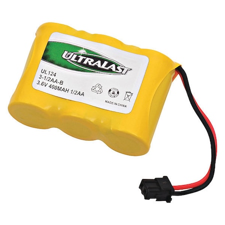 Ultralast Dantona Cordless Phone Battery - For Cordless Phone - Battery Rechargeable - 1/2 AA - 400 mAh - 3.6 V DC 3-1/2AA-B