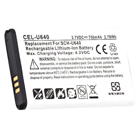Ultralast Ultralast Battery - For Cell Phone - Battery Rechargeable - 750 mAh - 3.7 V DC - 1-/ Pack CEL-U640