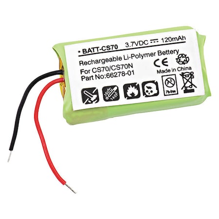 Ultralast Ultralast Battery - For Headset - Battery Rechargeable - 120 mAh - 3.7 V DC - 1-/ Pack BATT-CS70