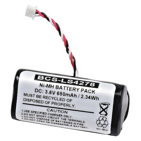 Dantona Battery 3.6 Volt Nickel Metal Hydride Dantona Bar Code Scanner Battery BCS-LS4278