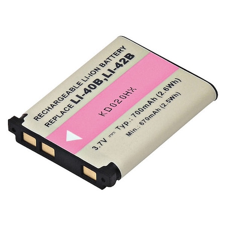 Ultralast Dantona Battery - For Camera/Camcorder - Battery Rechargeable - 700 mAh - 3.7 V DC - 1-/ Pack CAM-LI42B