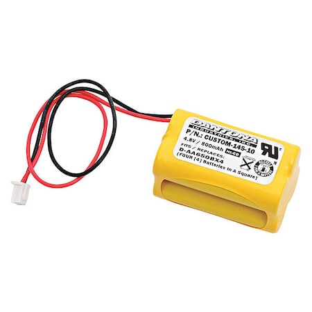 Dantona Battery 4.8 Volt Nickel Cadmium Dantona Emergency Lighting Battery CUSTOM-145-10