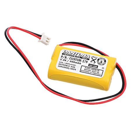 Dantona Battery 2.4 Volt Nickel Cadmium Dantona Emergency Lighting Battery CUSTOM-179
