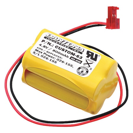 Dantona Battery 4.8 Volt Nickel Cadmium Dantona Emergency Lighting Battery CUSTOM-63