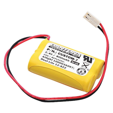 Dantona Dantona Battery - For Emergency Lighting - Battery Rechargeable - AA - 800 mAh - 2.4 V DC - 1-/ Pack CUSTOM-7