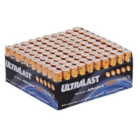 Ultralast NABC UltraLast ULA100AAAB AAA Size Battery Bulk Value Pack - Alkaline - 1.5V DC ULA100AAAB