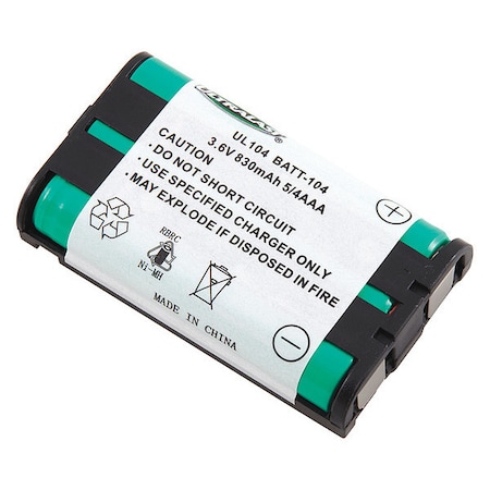 Ultralast NABC UL-104 UltraLast Nickel Metal Hydride Cordless Phone Battery - Nickel-Metal Hydride - 3.6V DC UL104