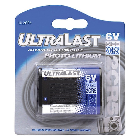 Ultralast NABC UltraLast UL2CR5 Lithium Photo Camera Battery - 6V DC UL2CR5