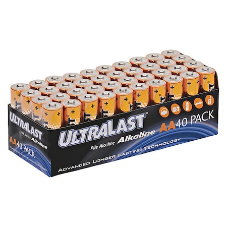 Ultralast Ultralast UL40AAVP General Purpose Battery - For Multipurpose - AA - 40 Pack UL40AAVP