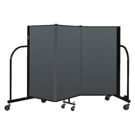 Screenflex Portable Room Divider, 3 Panel, 4 ft. H CFSL403-DN