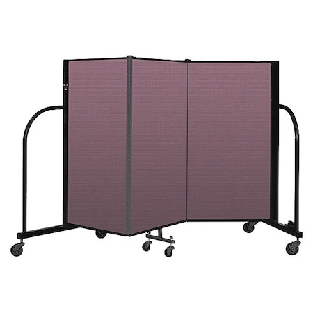 Screenflex Portable Room Divider, 3 Panel, 4 ft. H CFSL403-DM