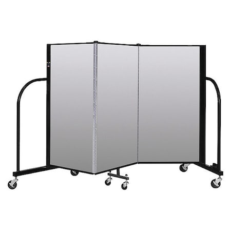 Screenflex Portable Room Divider, 3 Panel, 4 ft. H CFSL403-DT