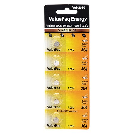 Dantona Battery 1.55 Volt Silver Oxide Dantona 5 Pack Specialty Batteries VAL-364-5