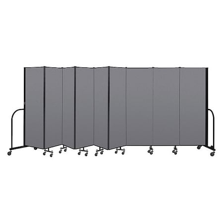 Screenflex Portable Room Divider, 9 Panel, 6 ft. H CFSL609-DG