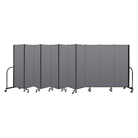 Screenflex Portable Room Divider, 11 Panel, 6 ft. H CFSL6011-DG