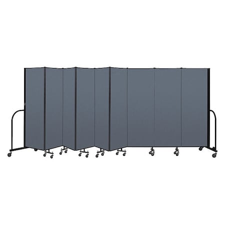 Screenflex Portable Room Divider, 9 Panel, 6 ft. H CFSL609-DB