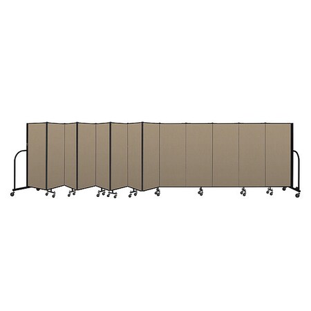 Screenflex Portable Room Divider, 13 Panel, 5 ft. H CFSL5013-DW