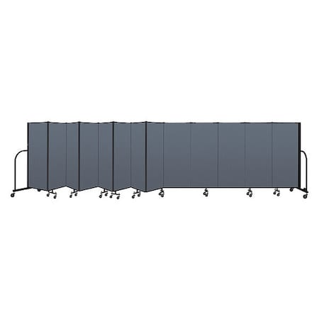 Screenflex Portable Room Divider, 13 Panel, 5 ft. H CFSL5013-DB