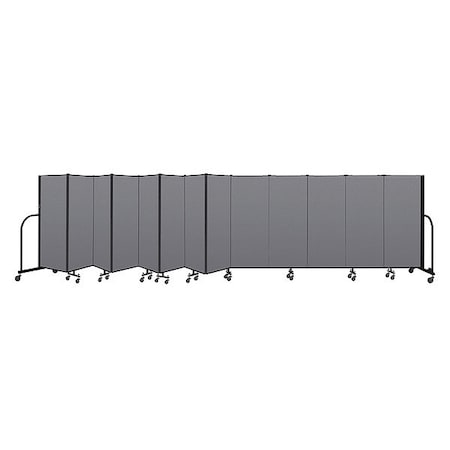 Screenflex Portable Room Divider, 13 Panel, 5 ft. H CFSL5013-DG